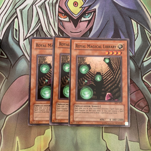 MFC-074 x3 Royal Magical Library Common Excellent Condition Yugioh