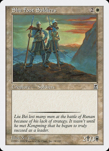 Shu Soldier - Farmers - Portal Three Kingdoms Excellent Magic MTG