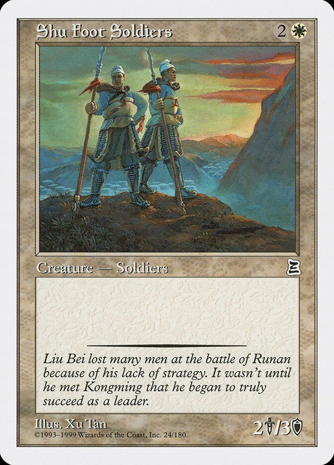 Shu Soldier - Farmers - Portal Three Kingdoms Excellent Magic MTG