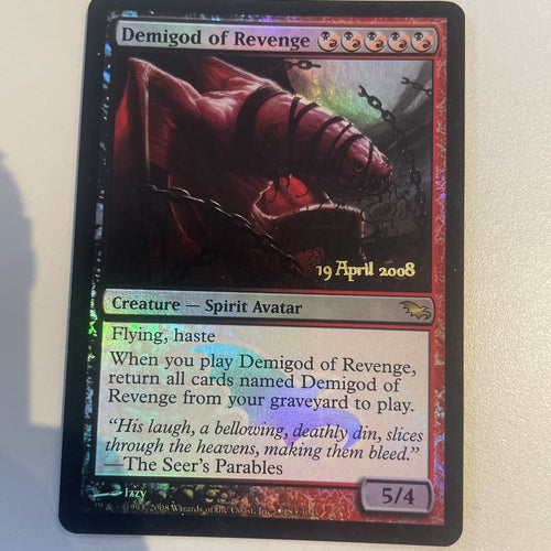 Demigod Of Revenge Prerelease Shadowmoor FOIL Stamp Excellent Magic MTG