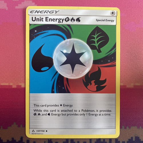 Pokemon Card Unit Energy Ultra Prism Uncommon 137/156 Near Mint