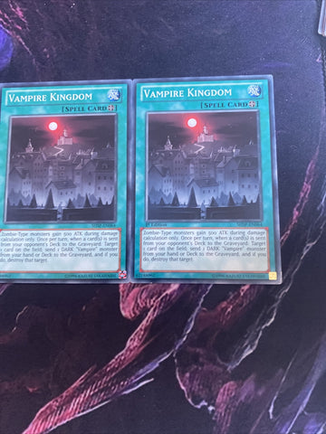 SHSP-EN064 x3 Vampire Kingdom Common 1st Edition Mint Yugioh! Card (back)