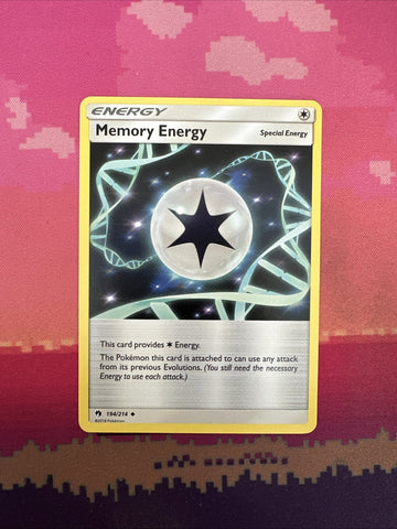 Pokemon Card Memory Energy Lost Thunder Uncommon 194/214 Near Mint