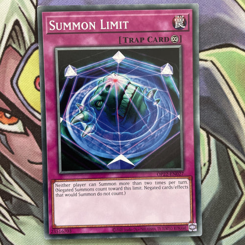 OP22-EN027 Summon Limit Common Unlim Edition NM Yugioh