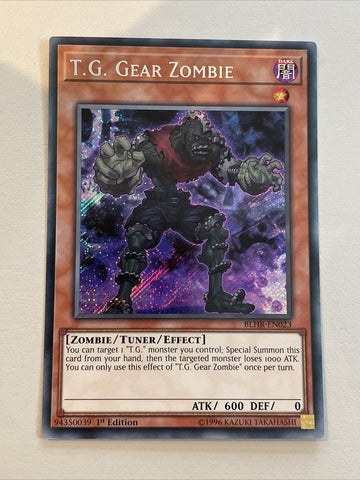 BLHR-EN023 T.G. Gear Zombie Secret Rare Yugioh Card