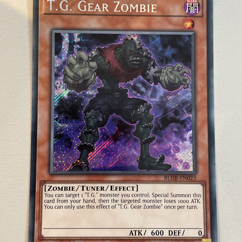 BLHR-EN023 T.G. Gear Zombie Secret Rare Yugioh Card
