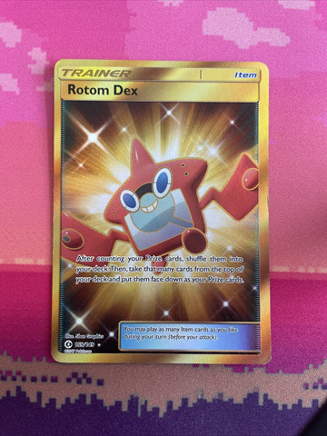 Pokemon Card Rotom Dex 159/149 Secret Rare Sun & Moon Near Mint