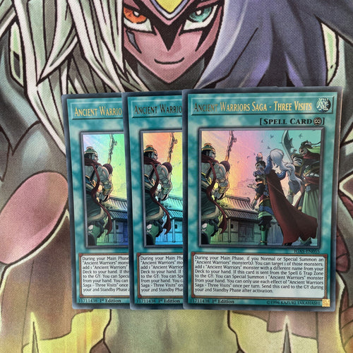 IGAS-EN055 x3 Ancient Warrior Saga - Three Visits Ultra Excellent Cond Yugioh