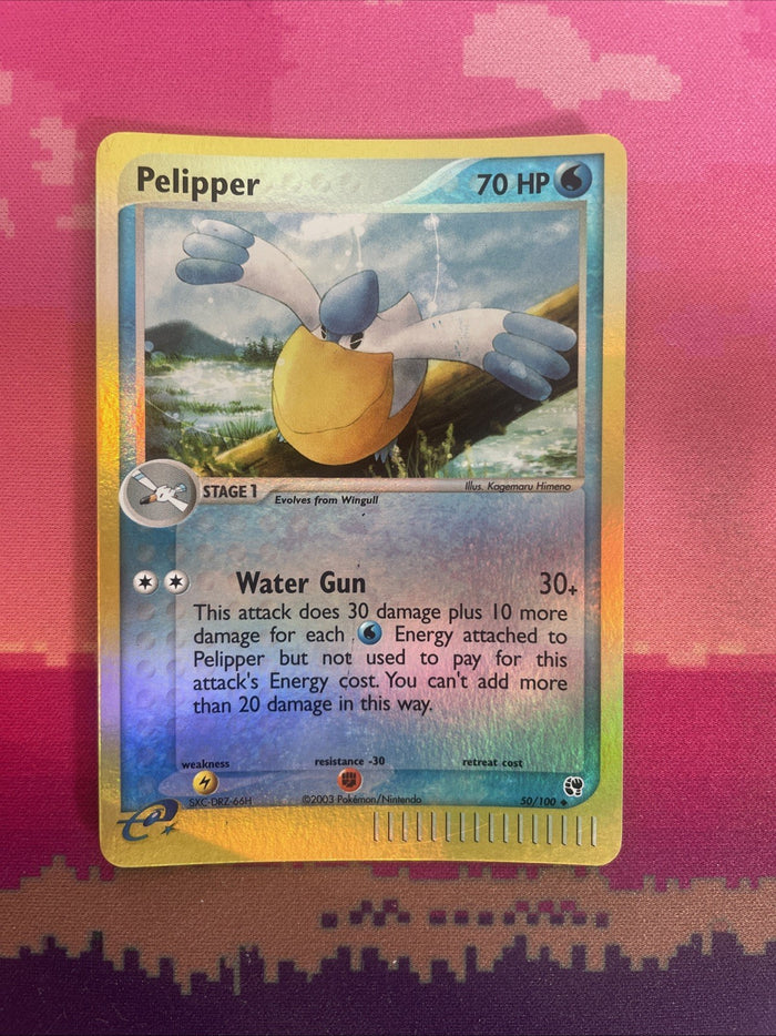 Pokemon Card Pelipper EX Sandstorm Reverse Holo 50/100 Near Mint