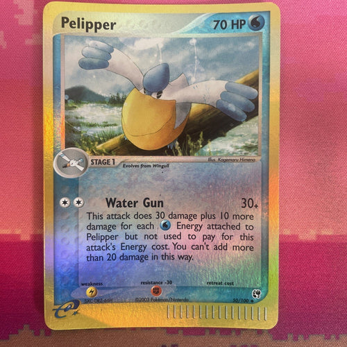 Pokemon Card Pelipper EX Sandstorm Reverse Holo 50/100 Near Mint