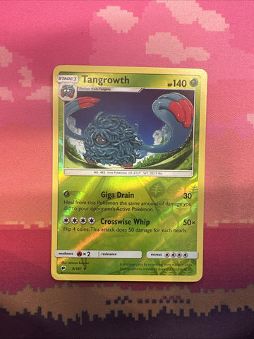 Pokemon Card Tangrowth Burning Shadows Reverse Holo Rare 8/147 Near Mint