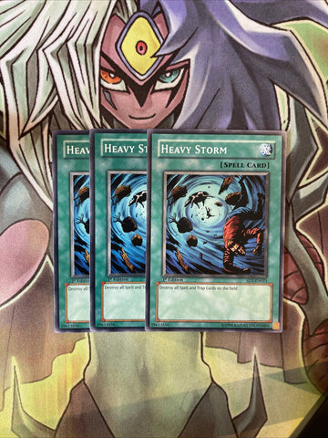 SD3-EN021 x3 Heavy Storm Common Excellent Condition Yugioh