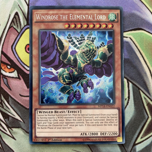 MP14-EN022 Windrose the Elemental Lord Secret Rare 1st Edition NM Yugioh