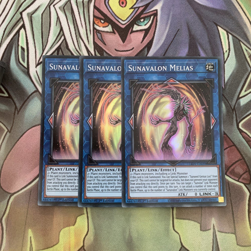 LIOV-EN098 x3 Sunavalon Melias Super Rare Excellent Condition Yugioh