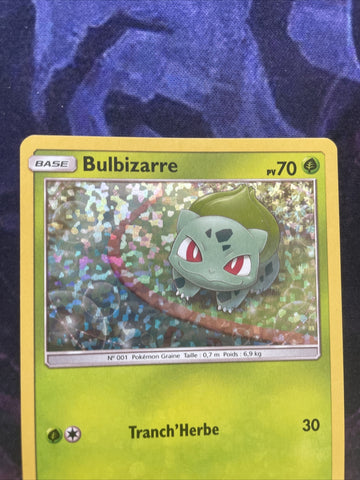 Bulbasaur 1/40 Mcdonalds HOLO FRENCH Near Mint Pokemon Card (back)