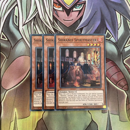 HISU-EN048 x3 Shiranui Spiritmaster Super Rare Excellent Condition Yugioh