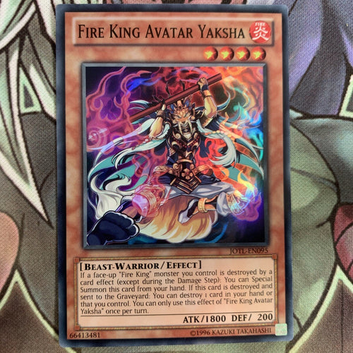 JOTL-EN095 Fire King Avatar Yaksha Super Rare Unl Edition NM Yugioh Card