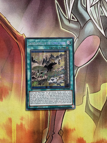 DAMA-EN060 Sacred Scrolls of the Gizmek Legend Secret Rare | YuGiOh Trading Card