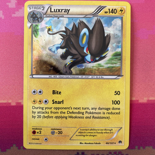 Pokemon Card Luxray Breakpoint Cracked Ice Holo 46/122 Near Mint
