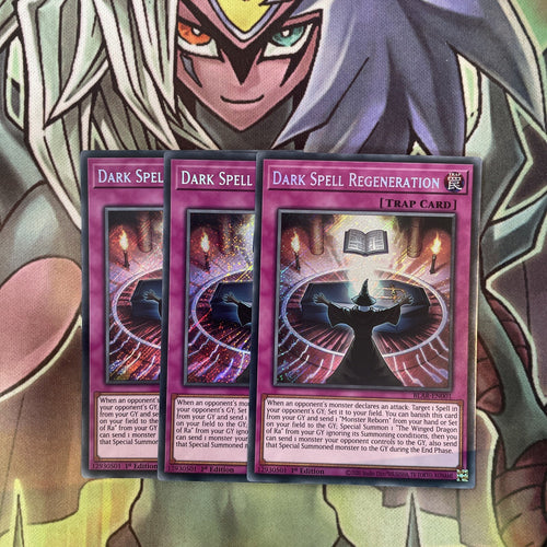 BLAR-EN001 x3 Dark Spell Regeneration Secret Rare Excellent Condition Yugioh