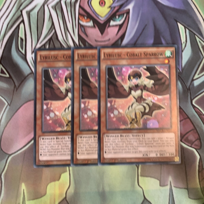MACR-EN012 x3 Lyrilusc - Cobalt Sparrow Common Excellent Condition Yugioh