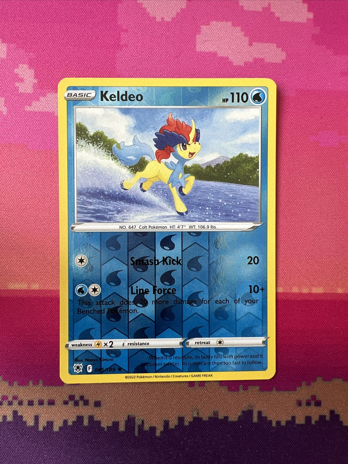 Pokemon Card Keldeo Astral Radiance Reverse Holo Rare 045/189 Near Mint