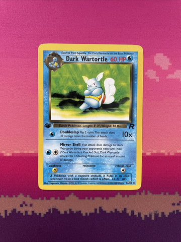 Dark Wartortle 46/82 1st Edition - Team Rocket - Pokemon Card - Near Mint