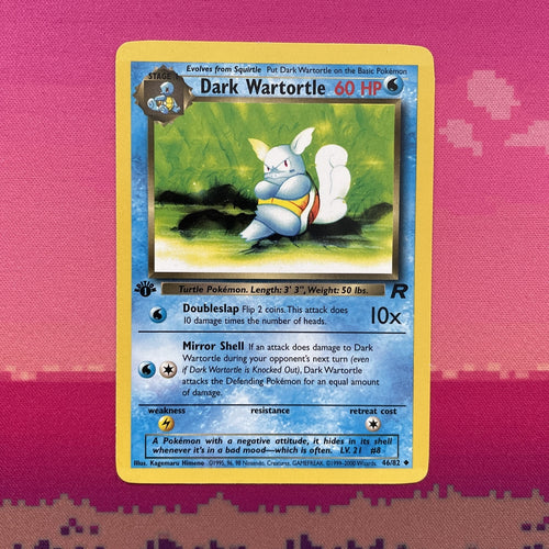 Dark Wartortle 46/82 1st Edition - Team Rocket - Pokemon Card - Near Mint
