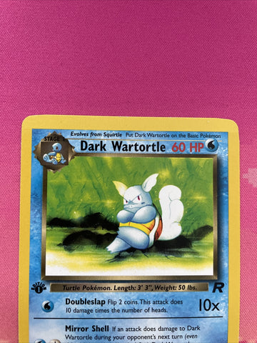 Dark Wartortle 46/82 1st Edition - Team Rocket - Pokemon Card - Near Mint (back)