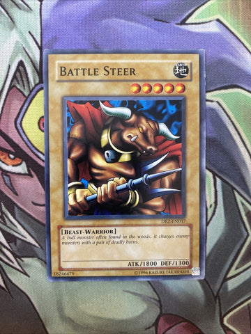 DB2-EN037 Battle Steer Common Unlimited Edition NM Yugioh Card