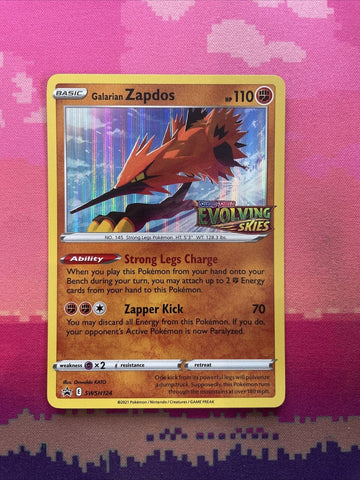 Pokemon Card Galarian Zapdos SWSH124 Black Star Promo Near Mint