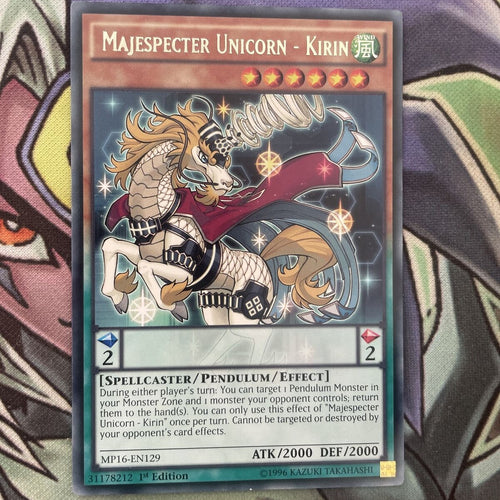 MP16-EN129 Majespecter Unicorn - Kirin Rare 1st Edition NM Yugioh Card