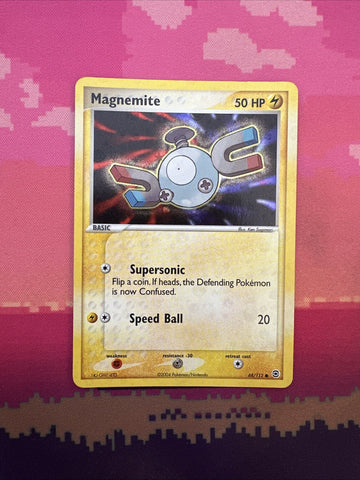 Pokemon Card Magnemite EX FireRed LeafGreen Reverse Holo 68/112 Near Mint