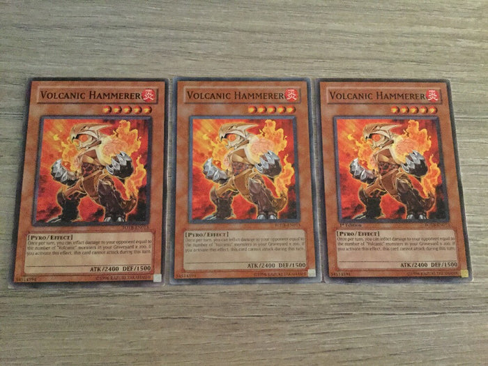 FOTB-EN013 Yugioh 3x Volcanic Hammerer (Mixed)