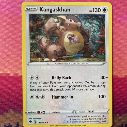 Pokemon Card Kangaskhan Darkness Ablaze Holo Rare 133/189 Near Mint