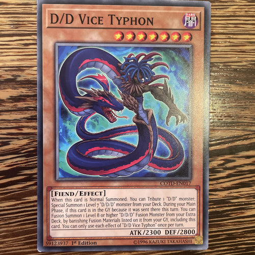 COTD-EN017 D/D VICE TYPHON Common 1st Edition YuGiOh Card
