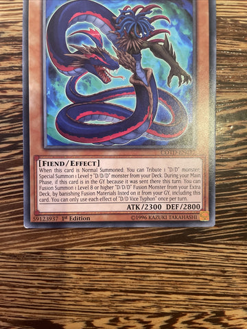 COTD-EN017 D/D VICE TYPHON Common 1st Edition YuGiOh Card (back)