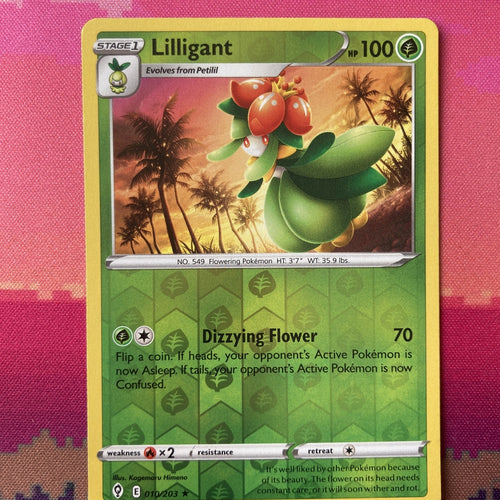 Pokemon Card Lilligant Forbidden Light Reverse Holo Rare 010/203 NM