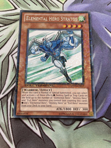 DT03-EN058 Yugioh Elemental Hero Stratos Near Mint Duel Terminal edition card
