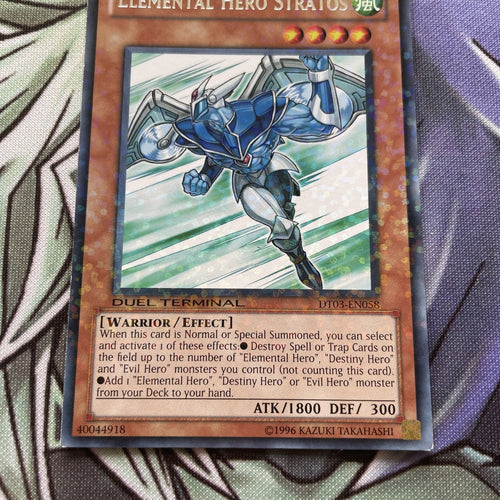 DT03-EN058 Yugioh Elemental Hero Stratos Near Mint Duel Terminal edition card