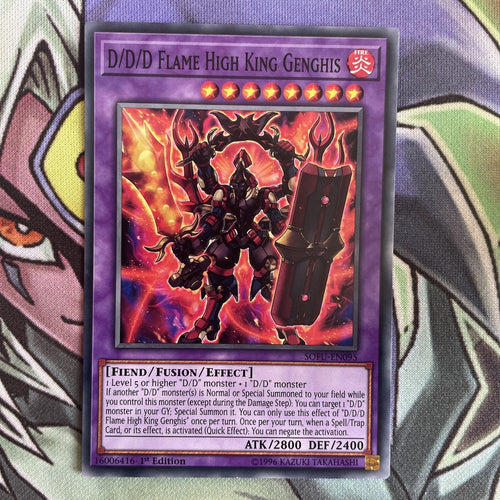 SOFU-EN095 D/D/D Flame High King Genghis Common 1st Edition NM Yugioh Card