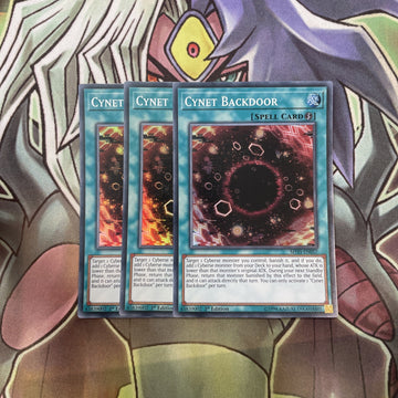 MYFI-EN057 Cynet Backdoor Super Rare x3 Excellent Condition Yugioh