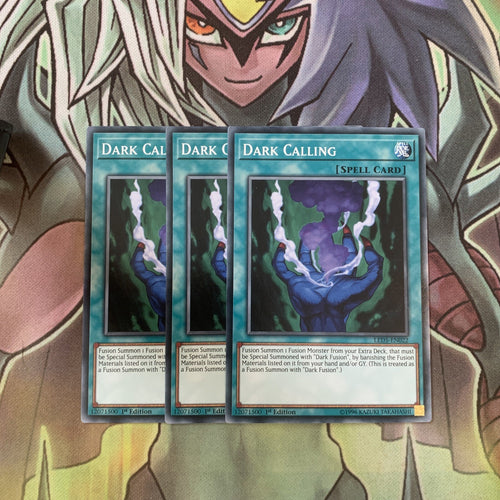 LED5-EN022 x3 Dark Calling Common Excellent Condition Yugioh