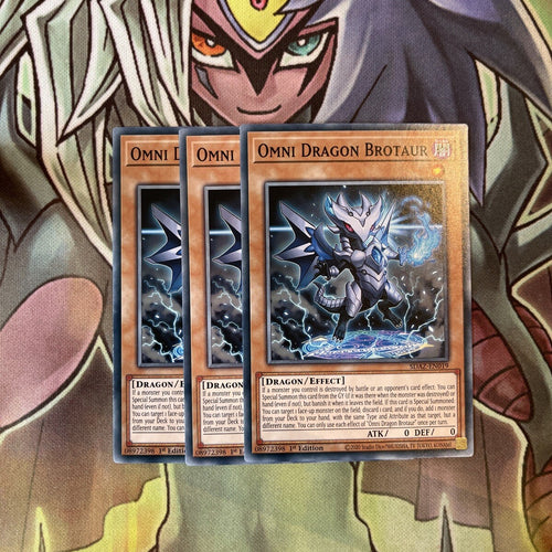 SDAZ-EN019 x3 Omni Dragon Brotaur Common Excellent Condition Yugioh