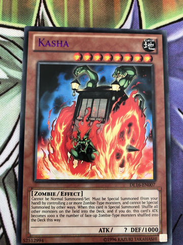 DL16-EN007 Yugioh Kasha PURPLE RARE (back)