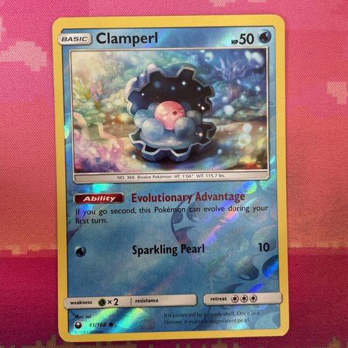 Pokemon Card Clamperl Celestial Storm Reverse Holo 41/168 Near Mint