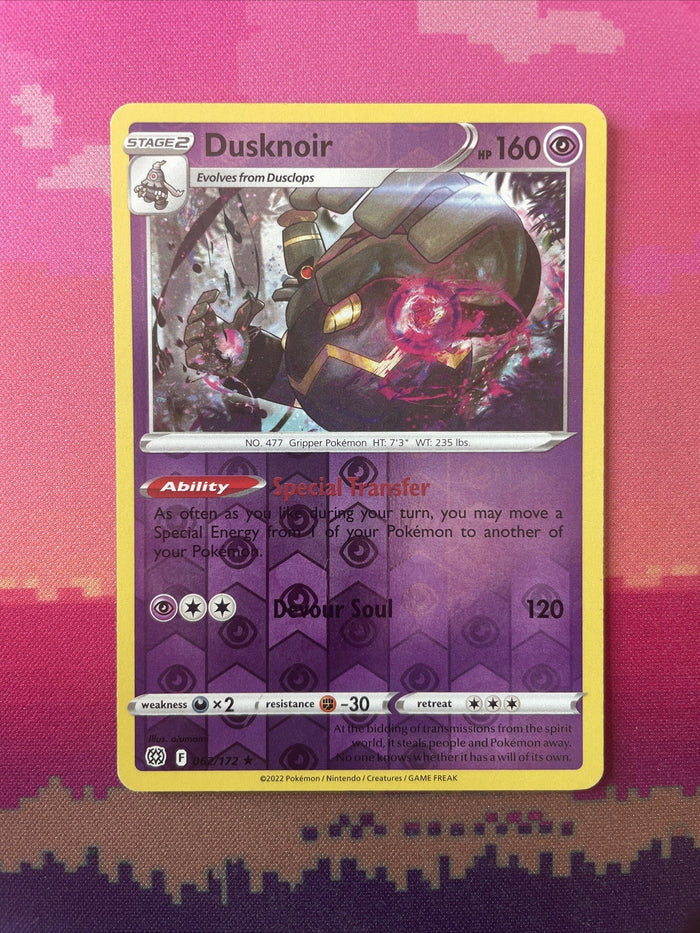 Pokemon Card Dusknoir Brilliant Stars Reverse Holo Rare 062/172 Near Mint