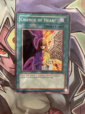 SDJ-030 Change Of Heart Common Varying Editions Heavy Play Yugioh Card