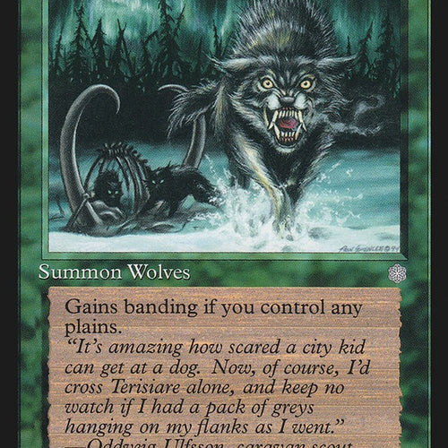 Dire Wolves Ice Age SIGNED Excellent Magic MTG