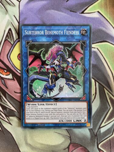 CIBR-EN098 Subterror Behemoth Fiendess Super 1st Edition Near Mint Yugioh Card